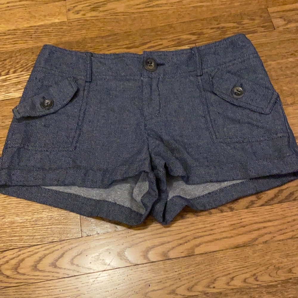Blue Loose Fitting Shorts